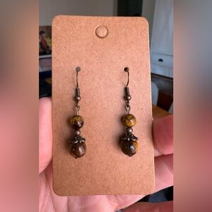 Tiger’s eye beaded earrings